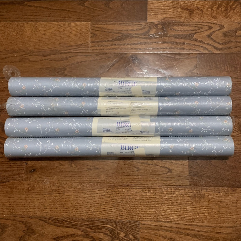 Vintage Birge Wallpaper Lot of 4 double rolls